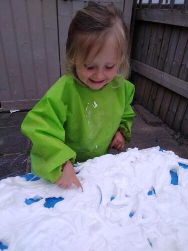 Learning new letters at Gower Day Nursery