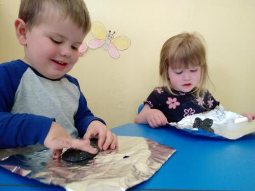 Exploring Space playdough at Gower Day Nursery 