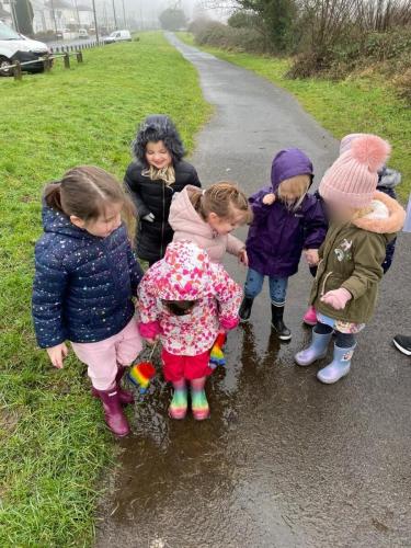 Loving our wet walks at Gower Day Nursery