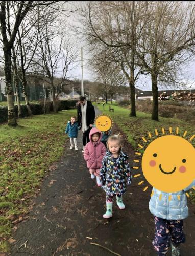 A walk around the local area at Gower Day Nursery