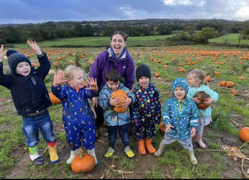 Pumpkin picking at the Farm at Gower Day Nursery