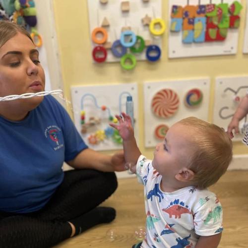 Bubble fun at Gower Day Nursery