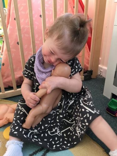 Baby cuddles