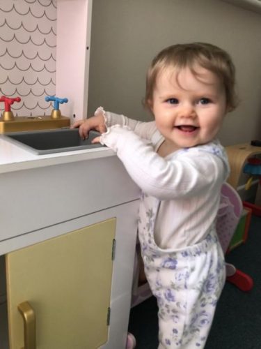 Playing in the kitchen
