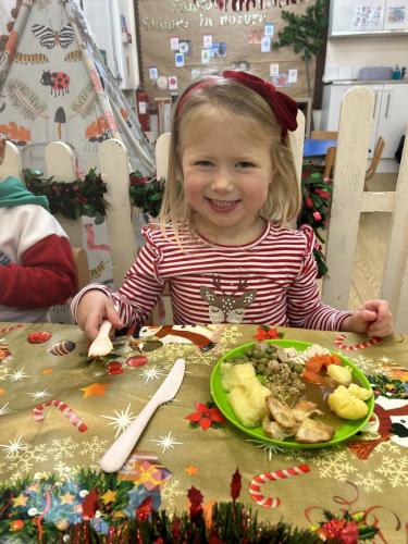 Delicious Christmas dinner at Gower Day Nursery