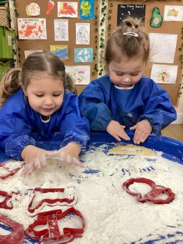 Flour fun at Gower Day Nursery