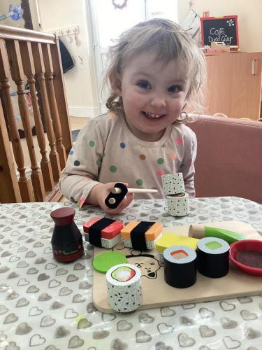 Yummy sushi at Gower Day Nursery